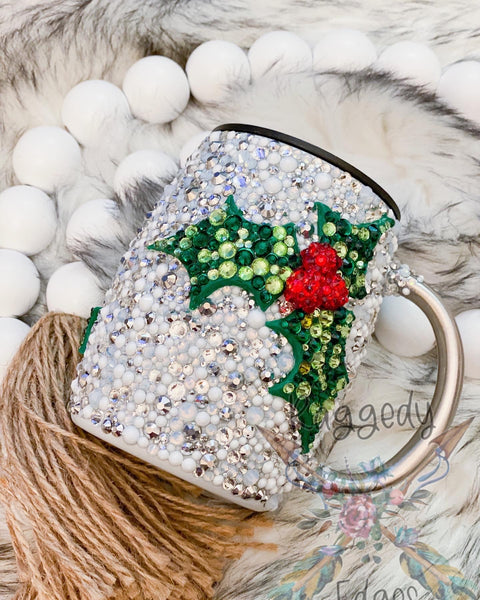 Merry AF Christmas 3D Rhinestone, Tumbler