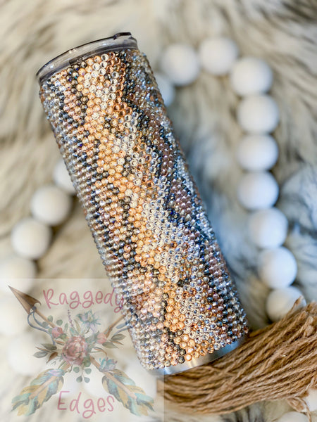 Copperhead Snakeskin Rhinestone Tumbler, Ready to Ship