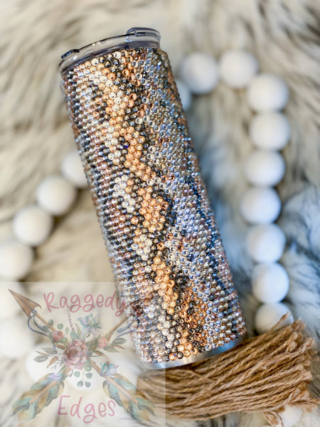 Copperhead Snakeskin Rhinestone Tumbler, Ready to Ship