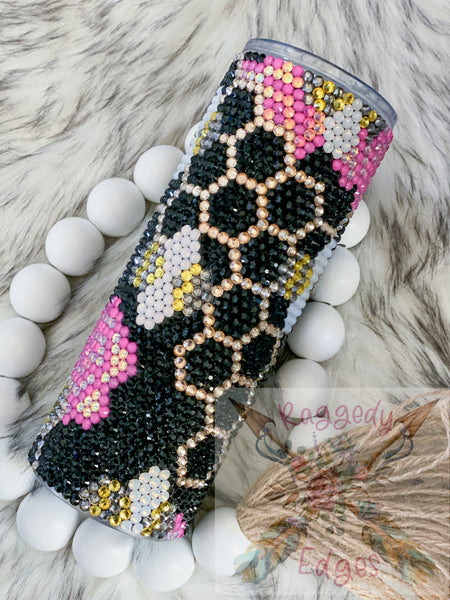 Honey Bee Rhinestone Tumbler, Ready to Ship