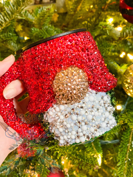 Santa Gnomie, 3D Rhinestone Christmas Tumbler