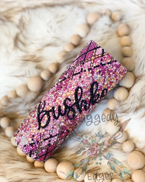 Argyle Rhinestone Tumbler - Raggedy Edges