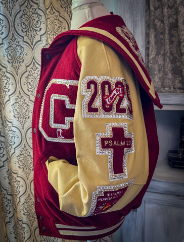 Blinged Letterman Jacket