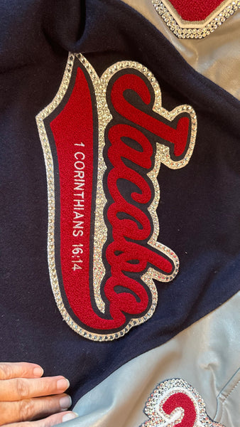 Blinged Letterman Jacket