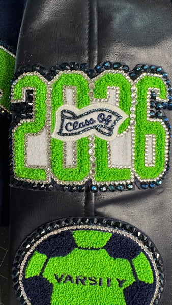 Blinged Letterman Jacket