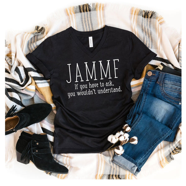 JAMMF, If you have to ask, unisex staple eco t-shirt