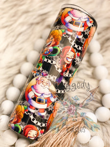 Elf Custom Fabric Full Wrap Tumbler, Ready to Ship