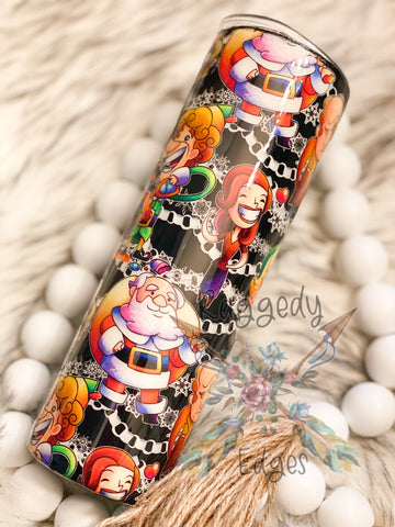 Elf Custom Fabric Full Wrap Tumbler, Ready to Ship