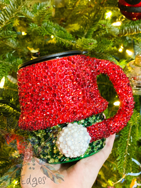 Santa Gnomie, 3D Rhinestone Christmas Tumbler