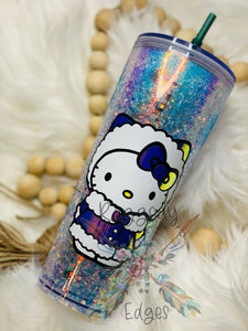 Hello Kitty 24oz. Plastic Cold Cup W Lid and Topper